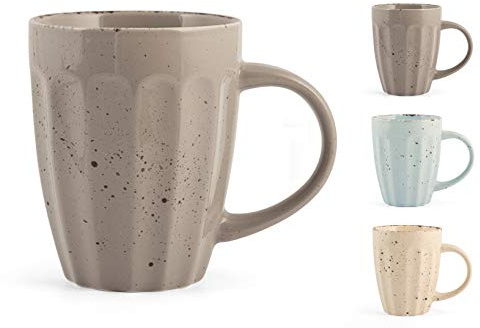 Home Country Chic, 9 tazze Mug, Stoneware, colori assortiti, 300 cc