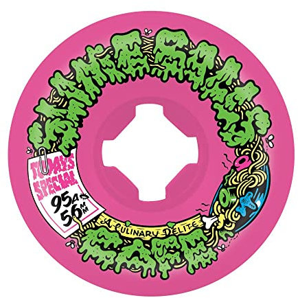 Santa Cruz Slime Balls Skateboard Wheels (pack of 4) Double Take Cafe Vomit Mini 95 Pink 56mm SLM-SKW-0122