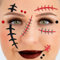 Party Factory Face Tattoo Narben, temporäres Glitter Gesichtstattoo für Motto Party, Halloween & Karneval, Kinder & Erwachsene