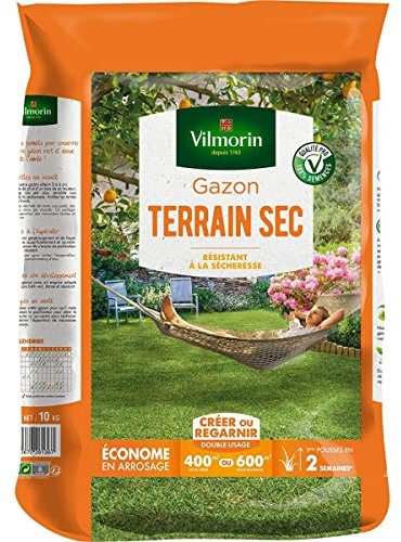 Vilmorin - Gazon terrain sec - sac de10 kgs