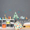 Wandsticker Kinder Dekoration Babyzimmer Wandtattoo Kinderzimmer Wandaufkleber Wandsticker Indianer Tiere unter Sternenhimmel H60 x 90 cm