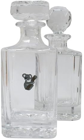 Koala Cut Crystal Glass Decanter & Golf Ball Style Stopper 570