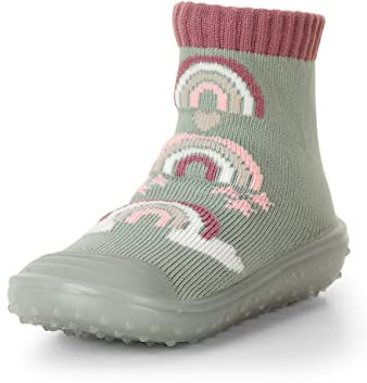 Sterntaler Mädchen Adventure Regenbogen Socken, Steingrün, 19/20 EU