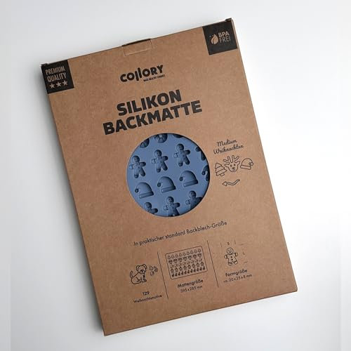 Collory Medium Weihnachten (ca. 2,5 cm) Silikon Leckerli Backmatte, Hundekekse DIY, Schokoladenform, Bonbonform, Christmas, antihaftend und lebensmittelecht (BPA-Frei)