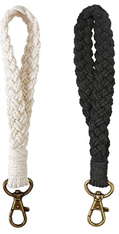AOKSUNOVA Schlüsselanhänger Boho Schlüsselband Frau Schlüssel Anhänger Makramee Lanyard Keychain