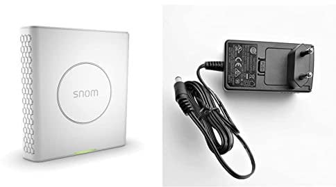 Snom M900 IP-DECT Multicell-Basisstation, Weiß & 3931,A6 AA8EU 10WNetzteil für alleSnom-Telefone und Konferenz-VoIP-Telefone, Eingang: AC100-240V~ 0,3A, 50-60Hz, 23-32VA, Ausgang: DC 5V / 2., 0A, 4325