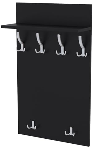 AKKE Maxi Portemanteau Portemanteau mural Panneaux muraux Porte-manteau Barre de penderie Crochet de vêtement Pour vestiaire Meubles pour vestiaires Couloir 120 cm x 60cm