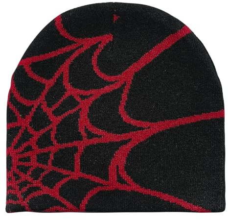 YAMEIZE Beanie Scream Strickmützen für Damen - Herren Beanie Mütze Slouchy gestrickt Hut Winter Skull Cap Gothic Warm Hut Outdoor