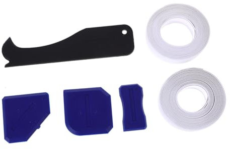 Angoily Spatule À Colle Pour Verre 6 En 1 Outil De Remplissage Outil De Mastic Dissolvant De Colle Outil De Retrait De Coulis De Carrelage Pour Cuisine Et Salle De Bain
