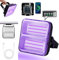 WINNIW 9600mAh Wiederaufladbares Schwarzlicht, Dimmbares UV-Licht, 200 LED 395nM UV-Taschenlampe Camping Schwarzlicht, Halloween, Körperbemalung, UV-Farbe, Fluoreszierender Effekt