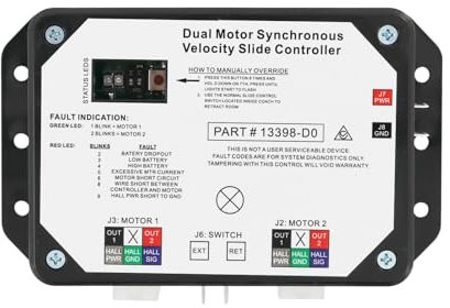 Nirakoka Synchroner Geschwindigkeitsschieberegler mit zwei Motoren, ersetzt Teilenummer 13398-D0 #13398-C2 Controller V-Sync II, kompatibel mit Lippert In-Wall Slide-Out auf Wohnmobil
