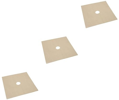DOITOOL 3 Set Di Fogli Protettivi Antiaderenti Per Piano Cottura A Gas Rivestimento Per Forno Resistente Riutilizzabile Foro Pretagliato Facile Da Pulire 4 Pezzi*3