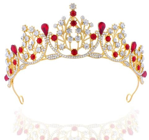 Snowtain Krone Damen, 1 Pcs Hochzeit Braut Kristall Tiara, Hochzeit Braut Tiara Diadem, Krone Braut für Hochzeiten, Abschlussbälle, Festumzüge, Prinzessinnenpartys, Geburtstagsfeiern