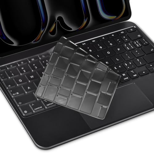 Tastaturabdeckung, kompatibel mit 2024 Apple iPad Pro 27,9 cm (11 Zoll) M4 Chip Modell A2836 A2837 mit Magic Keyboard, getönter TPU-Schutz für das neueste iPad Pro 27,9 cm (11 Zoll) 5. Generation