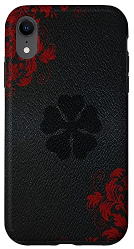 Schwarzer Klee Hülle für iPhone XR
