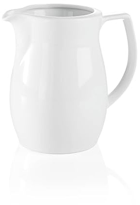 10x Krug Karaffe 1 l, weiß, Porzellan