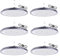Fosingut 200W UFO High Bay Lumière d'Entrepôt, 110lm/w 288 LEDs Projecteur Extérieur Industrial, 6500K IP65 Étanche Plafonnier UFO Spot Lustre Intérieur, Lampe Atelier pour Garage, Usine-6pcs