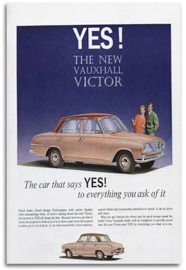 ZZLFLY Klassisches Auto-Poster für FB, Opel Victor, Retro-Auto-Poster, dekorative Malerei, Leinwand, Wandposter und Kunstdruck, moderne Familienschlafzimmer-Dekoration, Poster, 60 x 90 cm