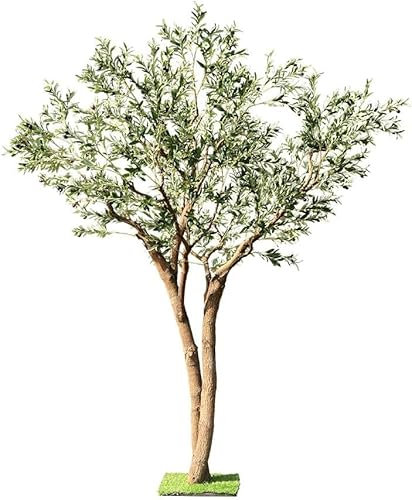 Wrobelax Künstlicher Baum aus Massivholz, großer Olivenbaum, Inneneingang, Grünpflanzen, Wohnzimmer, Fensterdekoration, künstlicher Baum, Ornament, Dekoration (Größe: 2 m)