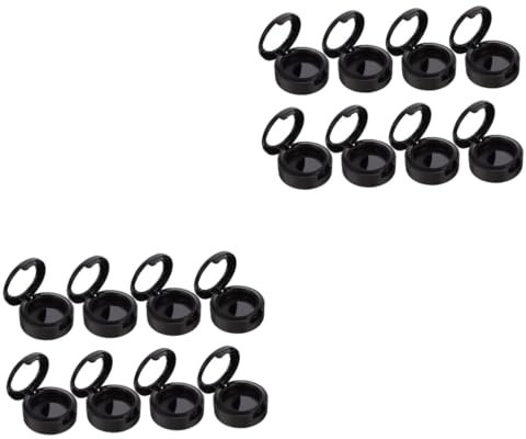 SKISUNO 16pcs Eyeshadow Container Makeup Case for Easy Storage Organization Lightweight Eyeshadow Holder for Home Dorm Use Sleek White Design