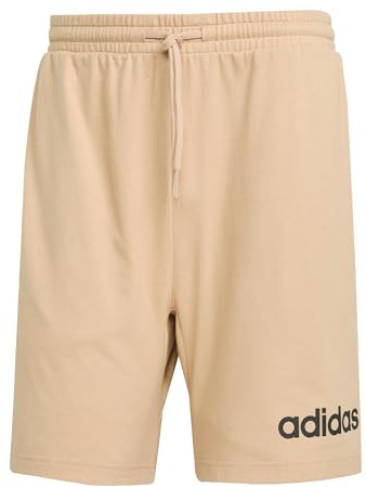 adidas Men's Essentials Linear Single Jersey Short, Warm Sandstone/Black, XXL