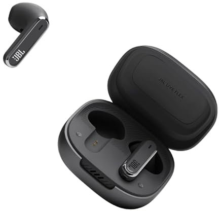 Austellungsstück - JBL Live Flex – In-Ear-Bluetooth-Kopfhörer mit 40 Stunden Akkulaufzeit – Geräuschunterdrückung und wasserdicht – Schwarz - Wie Neu