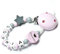 Personalisierte Baby Schnullerkette mit Namen – Verschiedene Modelle für Jungen und Mädchen, Perfektes Geschenk für Babys (rosa, Stern, Prinzessin)