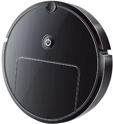 Robot Vacuum Cleaner, Sweeping Robot, Automatic Vacuum Cleaner Robot, Ultra Thin, Quiet, Cleans Hard Floors to Medium Pile Carpets, Integrated Memory, Multiple Cleaning Modes (Black, One Size)