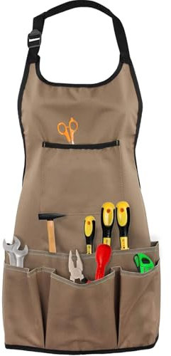 Waterproof Gardening Apron with Multiple Pockets – Durable Garden Apron, Gardening Tool Apron, Multi-Purpose Tool Apron for Men and Women for Gardening, Potting, and Yard Work, Gifts for Gardeners
