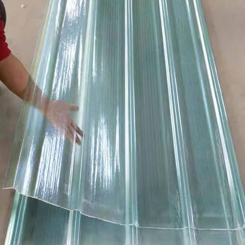 Frp-Tageslichtplatten,2mm Transparente Dachblech,Wärmedämmende Frp-Tageslichtplatten,UV-Schutz Und Regenschutz,Gewächshaus-Carport-Dachziegel,Gewellte Dachplatten (0.9×1.2m/35×47in,1pcs)