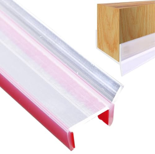 Plinthe de cuisine - 5 m - Haute élasticité - Profilé d'étanchéité pour socle de cuisine - Joint en caoutchouc - Socle de cuisine pour 15 mm, 16 mm, 17 mm d'épaisseur - Transparent (5 m)