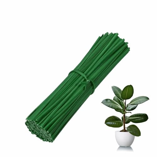 Lot de 100 serre-câbles réutilisables et flexibles avec revêtement en plastique vert de 15 cm pour la maison, le bureau, le jardin, les fermes, l'escalade, les vignes, les fruits, les plantes, les