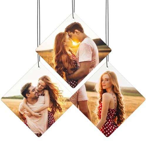 WACAR Personalisierter Lufterfrischer für Auto, doppelseitig, benutzerdefinierte Geruchserfrischer mit Bild für Kleiderschrank, Badezimmer, hängende Ornamente