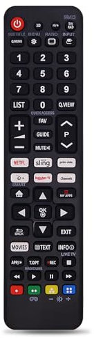Télécommande TV LG de Remplacement, télécommande TV Universelle pour Tous Les téléviseurs LG LCD LED Smart TV, remplace AKB75095308 AKB74915324, 6 Boutons de Raccourci, Pas d'installation nécessaire