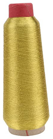 IWOWHERO Filo da Ricamo Oro per Macchine da Cucire Bobina da Resistente per Progetti Creativi e Cucito Precisione