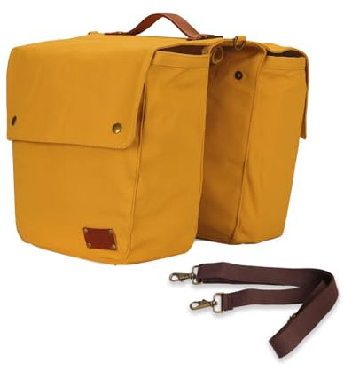 TOURBON wasserdichte Segeltuch-Fahrrad-Rücksitz-Träger, Gepäck-Aufbewahrungstasche, Radfahren, doppelte, aufrollbare Gepäcktasche (Khaki)