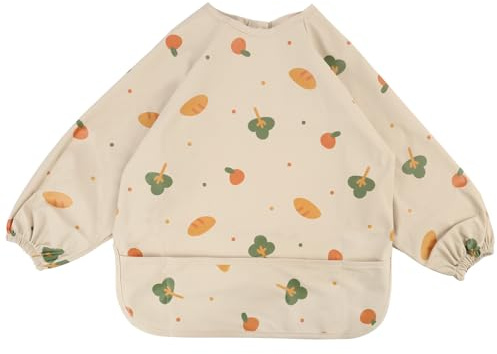 Wvxilyr Lätzchen für Babys mit Langen Ärmeln, Ganzkörper Lätzchen Baby, ärmellätzchen, ärmellätzchen baby, Wasserdicht, für BLW und Abstillen, Leicht zu Reinigen, Größe M für 6 Monate bis 3 Jahre