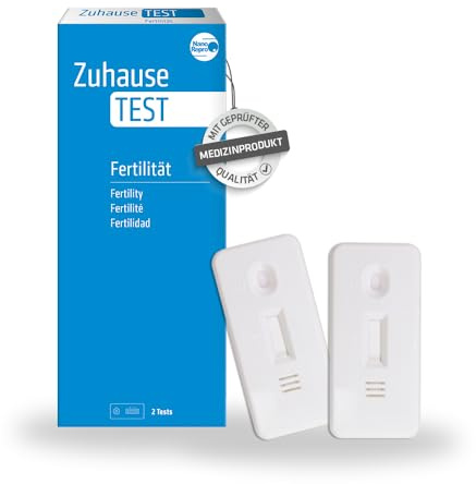2x ZuhauseTEST Fertilität Männer – Selbsttest für Zuhause zur Bestimmung der Spermienkonzentration und Einschätzung der männlichen Fruchtbarkeit mit schnellem Ergebnis