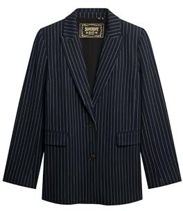 Superdry Damen Nadelstreifen Boyfriend Blazer