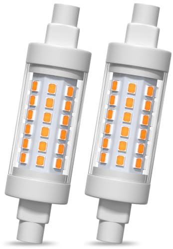 Luxvista Bombilla LED 10W 78mm R7S, Blanco Cálido 3000K Regulable Lineal R7S, para Lámpara de pie, Iluminación de paisaje, Seguridad(2 unidad)