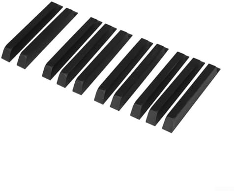 Schwarze Klaviertasten, 10-teiliges ABS-Ersatz-Tastatur-Set für aufrechte Klaviere, Reparatur und Renovierung, DIY-Musik-Enthusiasten