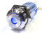 Metzler LED Drucktaster – rostfreier Edelstahl Ø 16 mm – IP67 wasserdicht – AC/DC Energieeffizienz (Tastend, Blau)