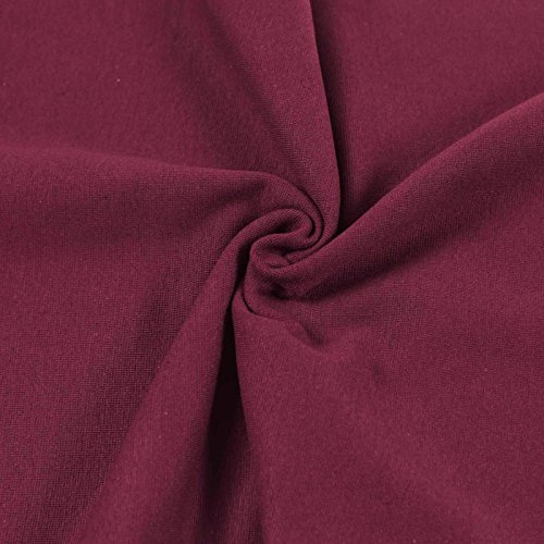 Bündchenstoff Schlauchware 35(70) cm breit Meterware ab 25cm Jersey Oeko-Tex, Farbe:bordeaux