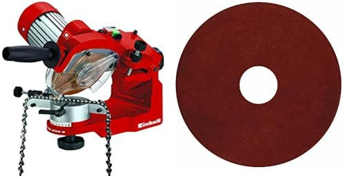 Einhell GC-CS 235 E Affilatrice Serraggio Automatico della Catena, 3000 RPM, 235 W, Rosso, Nero & 4599990 Mola Professionale di Ricambio 3,2