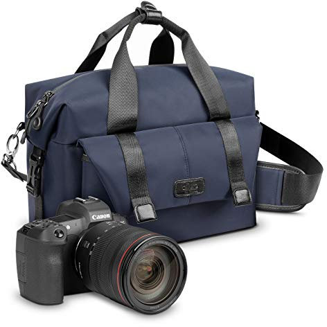 Altura Photo Large Camera Bag for Mirrorless & DSLR Cameras, Water Resistant, Comfortable Shoulder Strap, Holds Full Frame Body with Lens, Blue, Unisex, Camera Case