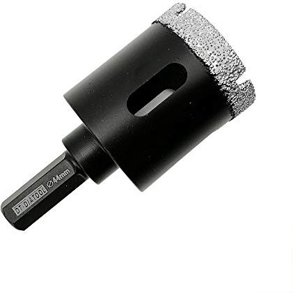 DT-DIATOOL Hex Shank Dry Diamond Drill Core Bits 44mm Vacuum Brazed Hole Saw for Tile Porcelain Ceramic Marble Granite