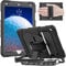 Timecity Case for ipad air 3/ 3rd generation 10.5 inch 2019, for iPad Pro 10.5 2017 with Screen Protector, 360° Rotating Stand, Hand Strap and Shoulder Strap, Pencil Holder for Kid Cover - Black