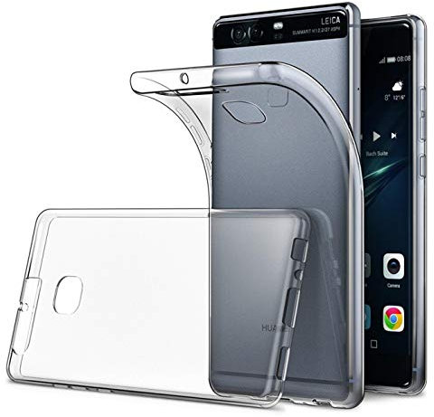 Verco Handyhülle für Huawei P9 Case, Handy Cover für P9 Hülle Transparent Dünn Klar Silikon, durchsichtig