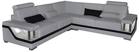 JVmoebel Ledersofa Couch Wohnlandschaft Eck Garnitur Design Modern Sofa L-Form L6002