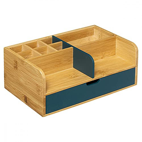 Mex Schreibtisch Büro Organizer 2 Schubladen Schubladenbox aus100% Bambus Holz